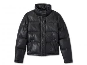 Women's Blacked Out Leather Puffer 97012-24VW