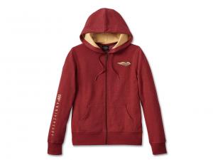 Women's 120th Anniversary Special Zip Front Hoodie Red 96666-23VW