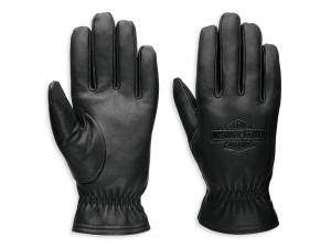 Men's Full Speed Leather Gloves - Black 97670-23VM