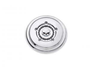 SKULL & CHAIN COLLECTION - CHROME<br />- Air Cleaner Trim - Jeweled Skull. 61400019
