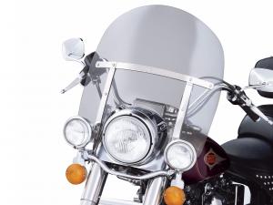 KING-SIZE H-D DETACHABLES WINDSHIELD FOR<br />NACELLE- EQUIPPED MODELS WITH AUXILIARY<br />LIGHTING - 19" Clear 58649-97A