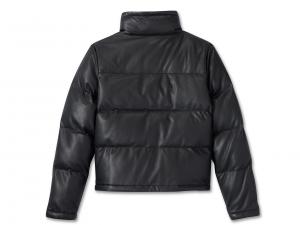 Jacke "Blacked Out Leather Puffer"_1